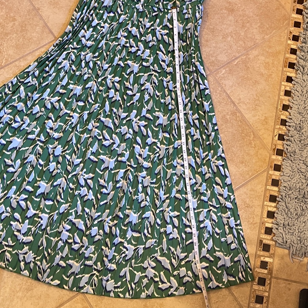Scoop Maxi Dress Pleated Skirt Green & Blues 12/14 NWOT - Picture 11 of 15